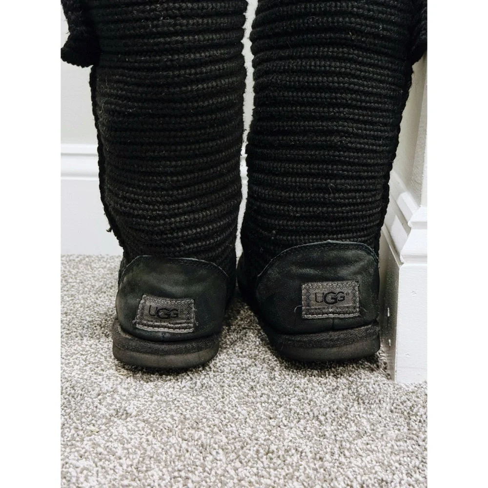 Ugg Classic Cardy Knit Tall Boots in Black